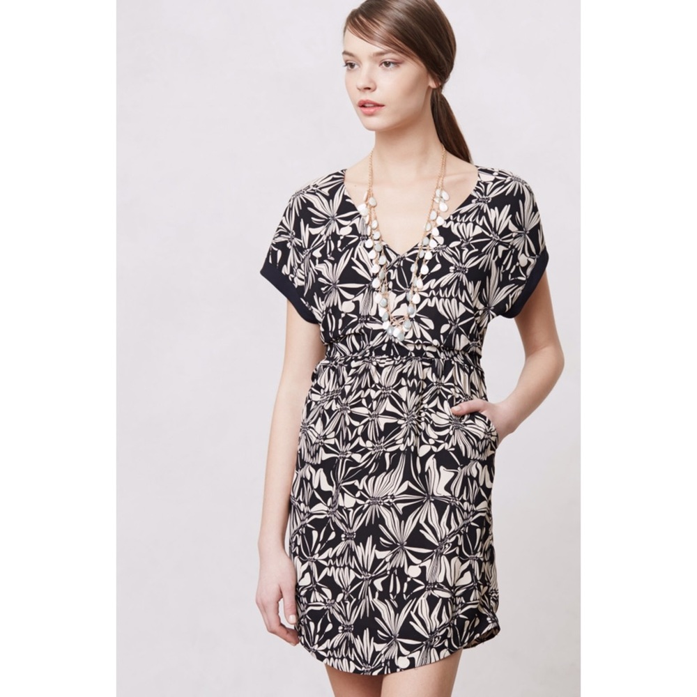 Anthropologie Postmark Gathered Sonata Dress